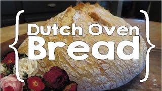 Easy Dutch Oven Bread Large Family Cooking [upl. by Ahsinik]