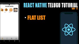 React Native FlatList in Telugu  reactnative frontend [upl. by Yhtak]