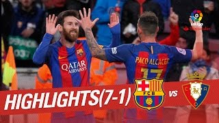 Resumen de FC Barcelona vs Osasuna 71 [upl. by Towney359]