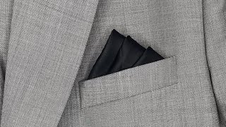 How to Fold a Pocket Square  The Three Stairs Fold [upl. by Yecies]