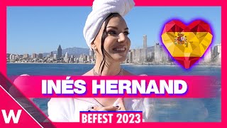 Inés Hernand  Benidorm Fest 2023 CoHost Interview [upl. by Anni]