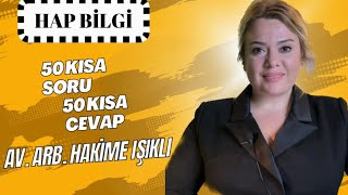 2022 ARABULUCULUK SINAVI ⚖️ 50 Kısa Soru50 Kısa Cevap HAP BİLGİ🎬 [upl. by Johny200]