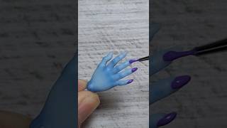 Nail art for doll 💜 ooak monsterhigh doll rainbowhigh barbie diy miniature dolls mattel [upl. by Auerbach]