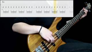 Muse  Knights Of Cydonia Bass Cover Play Along Tabs In Video [upl. by Nwahsir]