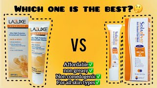 Solarin60 VS Lazuxe spf 60Safrin SunblockBest amp Affordable Sunblock [upl. by Montagu]