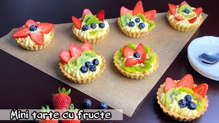 Mini tarte cu fructe  cele mai delicioase tarte cu crema de vanilie  EGustos [upl. by Frolick]