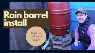 DIY rain barrel installation using water diverter kit [upl. by Wernher]