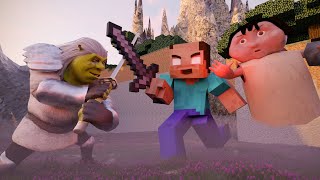 Shrek VS Herobrine Battle For The Secret NWord Pass [upl. by Selden]