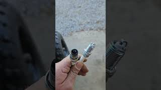 Fouled spark plug Polaris Sportsman 400 polaris mechanic utv smallenginerepair spark offroad [upl. by Nosiaj]