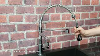 Dual Spout Spring Pull Out Kitchen Tap [upl. by Kylynn]