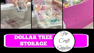 DOLLAR TREE CRAFT STORAGE AND ORGANIZATION [upl. by Anayia]