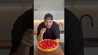 ErdbeerPudding Kuchen mit Croissant Boden 🍓food recipe viralvideo cooking rezept tarif [upl. by Tenahs]