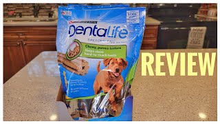 REVIEW Purina DentaLife Daily Oral Care Adult Large Breed Adult Dental Dog Chew Treats [upl. by Idonah]