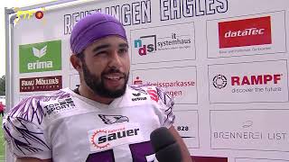 RTF1 Sport American Football SSV Reutlingen 05 Eagles gegen Biberach Beavers [upl. by Bensky]