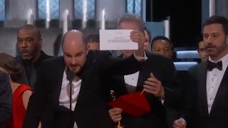 Oscars Mistake Moonlight Wins Best Picture after La La Land Mistakenly Announced  ABC News [upl. by Vivyan]