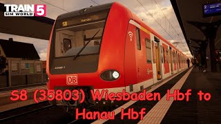 S8 35803 Wiesbaden Hbf to Hanau Hbf  Frankfurt  Fulda Kinzigtalbahn  BR 423  TSW5 [upl. by Dorine]