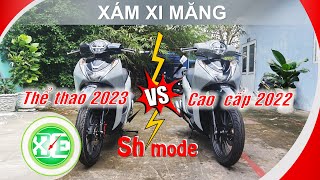 XE amp XE  So sánh và báo giá SH Mode 125i ABS  Thể thao 2023 với Cao cấp 2022  Xám xi măng [upl. by Ajssatan429]