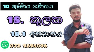 grade 10 maths lesson 18 kulaka 181 abayasaya කුලක  181 අභ්‍යාසය [upl. by Brier999]