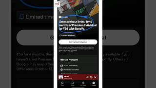 Get Spotify Premium For 4 Months At Just Rs 59 [upl. by Nelram590]