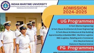 Indian Maritime University Admission 20242025 [upl. by Mittel]