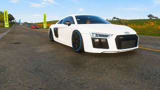 Forza Horizon 5  2016 Audi R8 V10 plus  Road Race  Steering Wheel Gameplay [upl. by Younger]