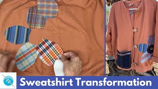 Sweatshirt Transformation A Sweatshirt Jacket [upl. by Bitthia661]