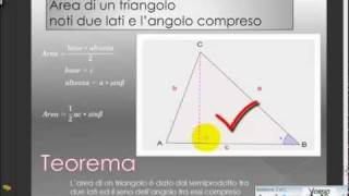 Trigonometria area di un triangolo [upl. by Aciretehs]