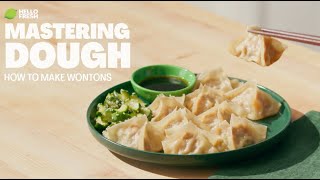 Mastering Dough Handmade SoyGinger Pork amp Shrimp Wontons [upl. by Armilla95]