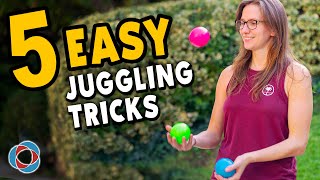 5 Easy JUGGLING TRICKS  Beginner Tutorial [upl. by Ecirtaeb]