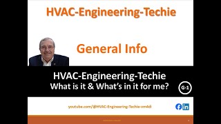 HVAC Engineering Techie Channel What is it Session G1 [upl. by Miarhpe]