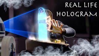 How To Make an INTERACTIVE HOLOGRAM Cheap Easy DIY Build [upl. by Krutz]