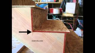 How To Reduce Squeaking Stair Steps With Smaller Risers  Stair Building [upl. by Demmahom]