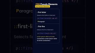 Learn CSS Pseudo Elements csstutorial [upl. by Benildas]