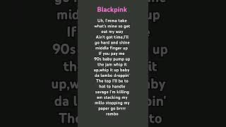 Lisa song rap lyricslyrics lisabp song lisamanobalblackpink blackpinkdiaries boombayah [upl. by Ydna998]