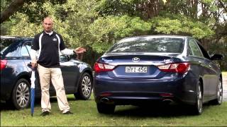 Hyundai i45 amp Suzuki Kizashi Comparison Car Review [upl. by Anekam233]