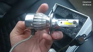 C6 H4 led headlight bulb installation and night review [upl. by Yrag303]