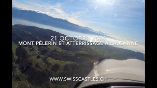 Le Mont Pélerin en automne suivi de latterrissage à Lausanne le 21 octobre 2024 [upl. by Edie977]