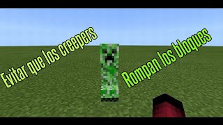 Súper Truco para evitar que los Creepers Rompan los bloques en Minecraft PE 114201 [upl. by Nilram]