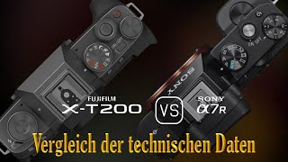 Fujifilm XT200 vs Sony A7R Ein Vergleich der technischen Daten [upl. by Ominorej463]