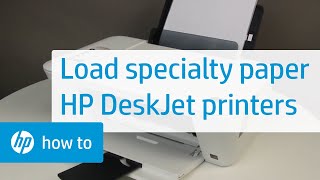 Loading Specialty Paper  HP Deskjet  HP Support [upl. by Hallagan]