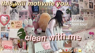 🧸🎀 DEEP CLEAN with me  updated ROOM TOUR new decor organizing new year reset this is ur sign [upl. by Saum]