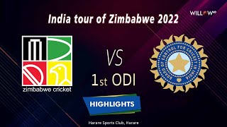 Highlights 1st ODI Zimbabwe vs India  1st ODI  Zimbabwe vs India [upl. by Alel]