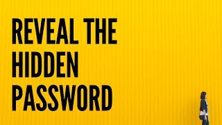 How to Reveal the Hidden Password on the Login Page [upl. by Mccowyn]