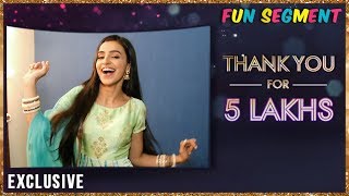 ANKITTA SHARMA aka NAINA Dances For TellyMasala As We Cross 5 Lakhs Subcribers [upl. by Bone]