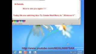 How To Create Start Menu In Windows 8 [upl. by Elmaleh301]