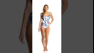 Seafolly Tropic Coast Sweetheart One Piece Swimsuit  SwimOutletcom [upl. by Nwahsirhc]