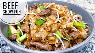 Beef Chow Fun Recipe Stir Fried Rice Noodle [upl. by Burtis471]