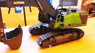 Unboxing RC Huina 1593 Excavator Scale 114 [upl. by Bathesda]