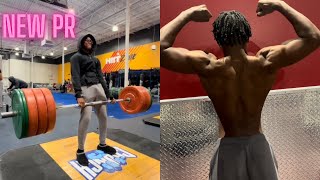 NEW DEADLIFT PR AND BACK WORKOUT [upl. by Imorej]