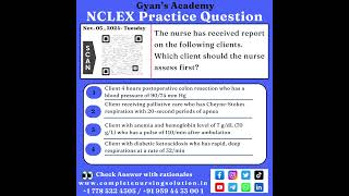 05 Nov NCLEX Practice Questions nursingexam nclex nclexpracticequestions nursingtest nursing [upl. by Adnoma915]